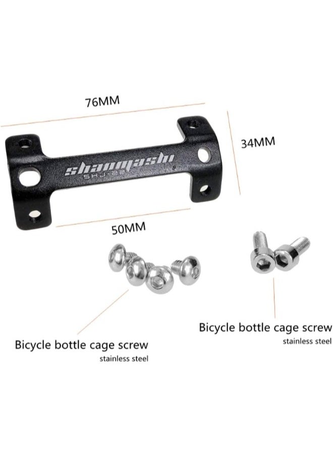 silvercnc Bottle Cage Extender, Double Head Bottle Cage, Mountain Bike Cup Holder Frame, Double Kettle Holder, Bicycle Accessories 