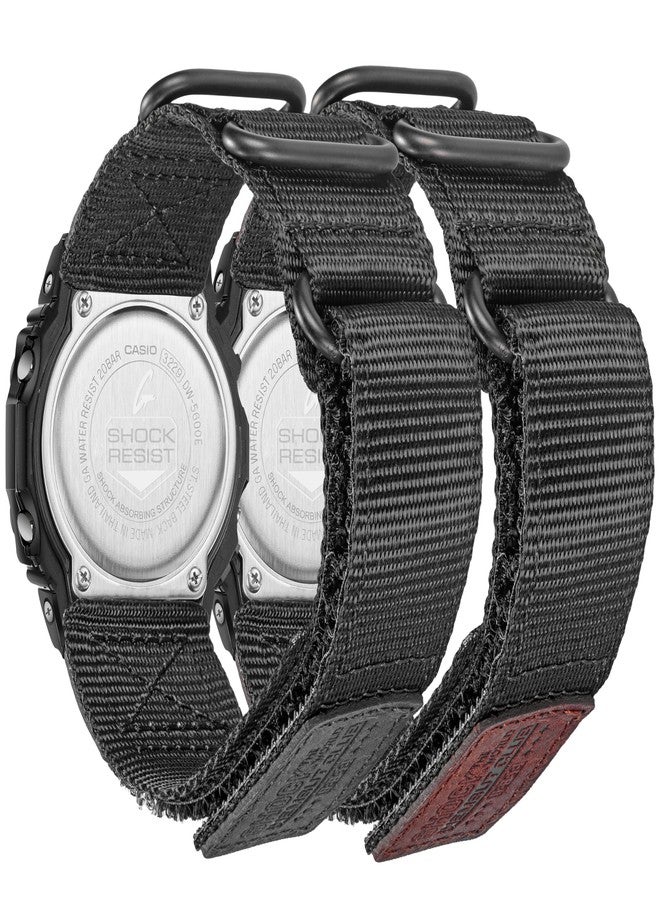 DAVILANE Replacement Watch Band Strap for Casio Mens G-Shock GD-120/GD-350/GA-100/GA-110/GB-5600,Upgraded Three Buckles 16mm Nylon Watch Band（Package Included: 2 X Casio Watch Bands） - Image 1