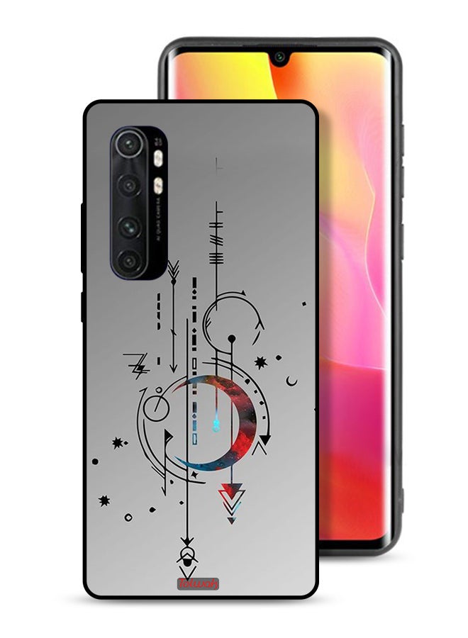 Tolwak Xiaomi Mi Note 10 Lite Protective Case Cover Moon And Arrows Art Pattern  - Image 1