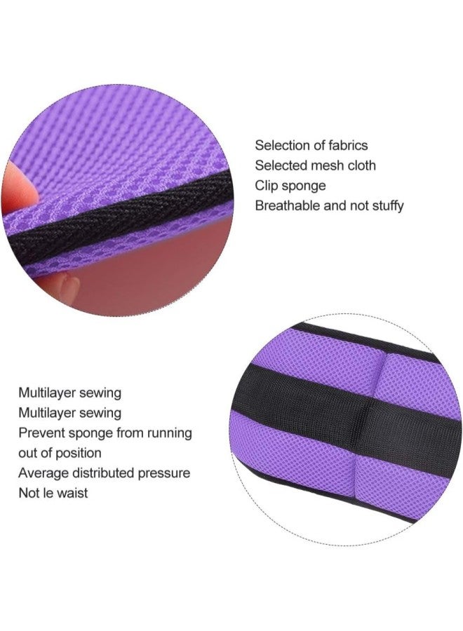 klarako Wheelchair Seats Belt Adjustable Restraints Straps Sliding Transferring Disc Use Chair Waist Lap Harness Straps for The Elderly Seniors,Bedridden,Obesity(Purple)