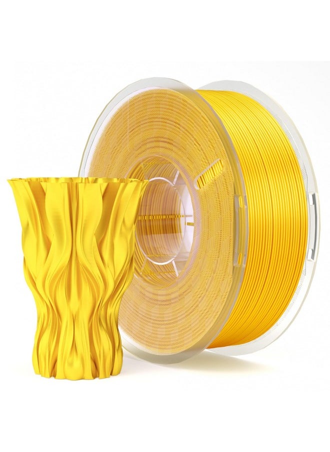 إليجو خيوط ELEGOO Silk PLA 1.75 مم ذهبية لامعة 1 كجم، خيوط طابعة ثلاثية الأبعاد بدقة أبعاد +/- 0.02 مم، بكرة بلاستيكية 1 كجم (2.2 رطل) خيوط طباعة ثلاثية الأبعاد مناسبة لمعظم طابعات FDM ثلاثية الأبعاد  - Image 1