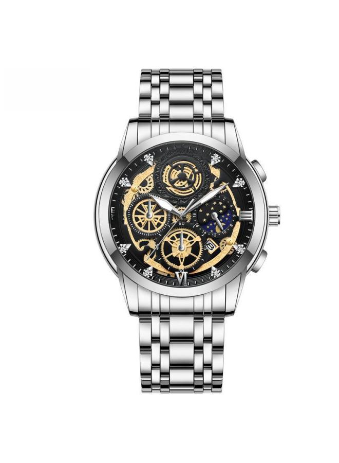 Generic Sun Moon Star Men's Watch Hollow Calendar Men's Watch