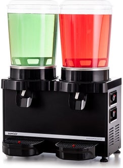 Eurofaz Samixir Twin Panoramic Analog 10+10 Lt Refrigerated Beverage Dispenser Machine MM20-AB  - Image 2