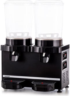 Eurofaz Samixir Twin Panoramic Analog 10+10 Lt Refrigerated Beverage Dispenser Machine MM20-AB  - Image 3