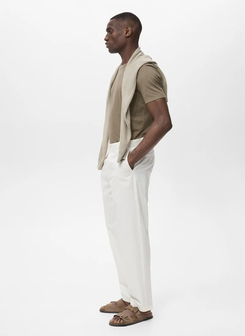 Mango Man Crew Neck Short Sleeve T-Shirt