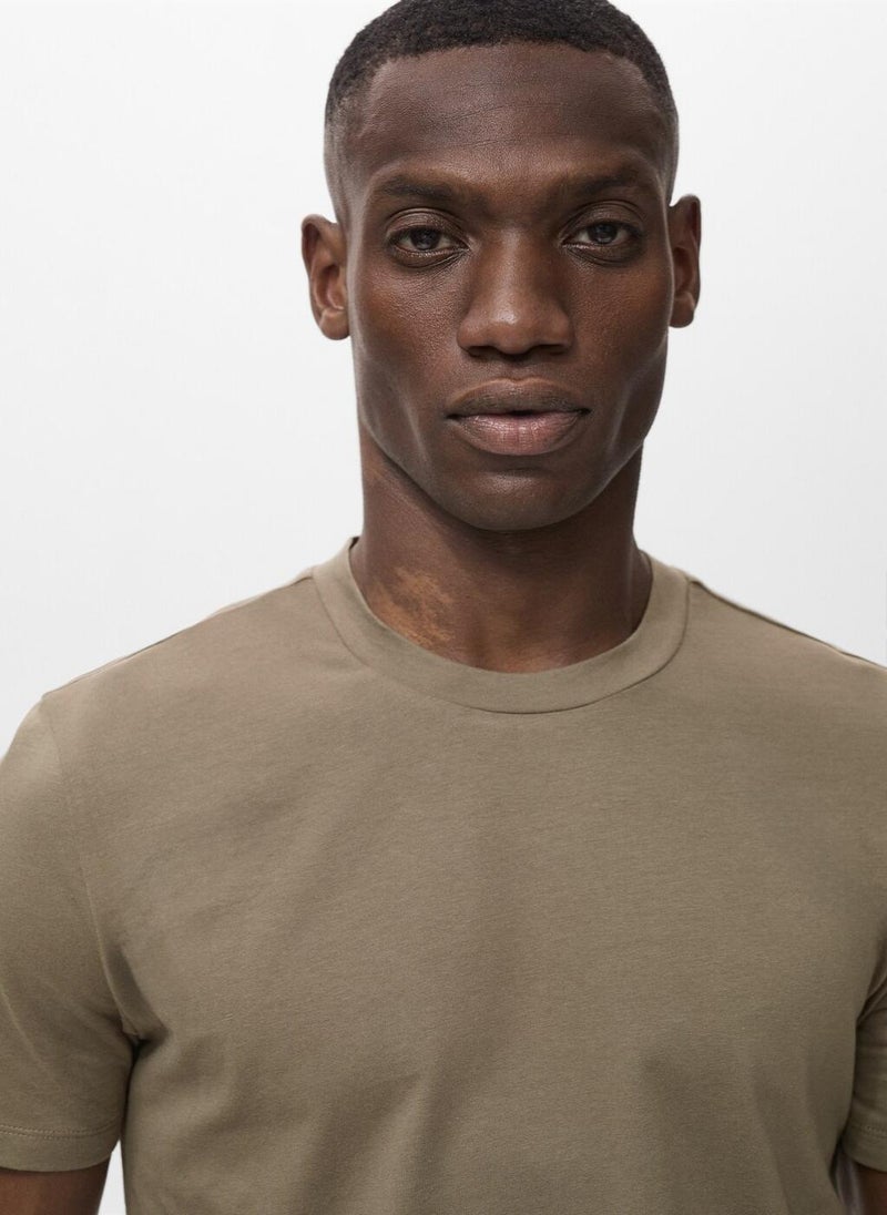 Mango Man Crew Neck Short Sleeve T-Shirt  - Image 4