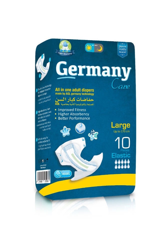 Germany - 10 Pieces Adult Diapers Size Large - Image 1