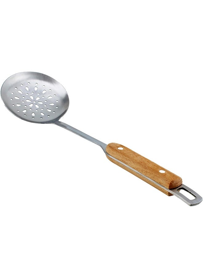 Berger Stainless Steel Skimmer With Wooden Handle Sa036  - Image 2