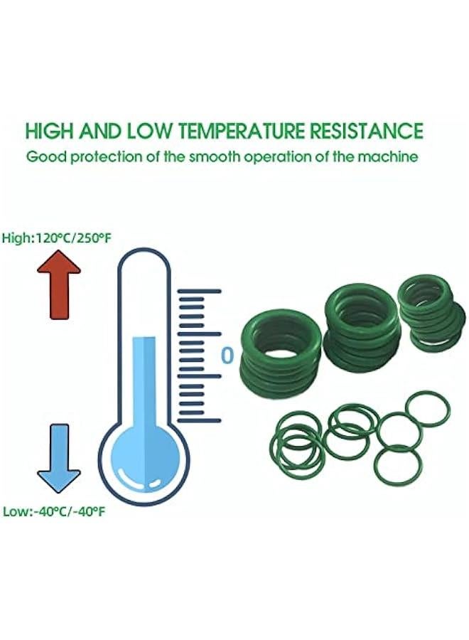 MOXO Automotive ORing ortment Set Nitrile Rubber Sealing Kit for Car Repair Plumbing Gas Connections  270 Green O Rings Kit  18 Sizes Washer Gasket Set - Image 3