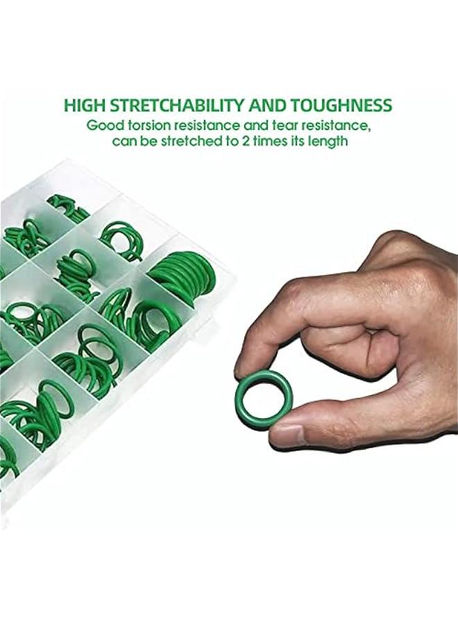 MOXO Automotive ORing ortment Set Nitrile Rubber Sealing Kit for Car Repair Plumbing Gas Connections  270 Green O Rings Kit  18 Sizes Washer Gasket Set - Image 4