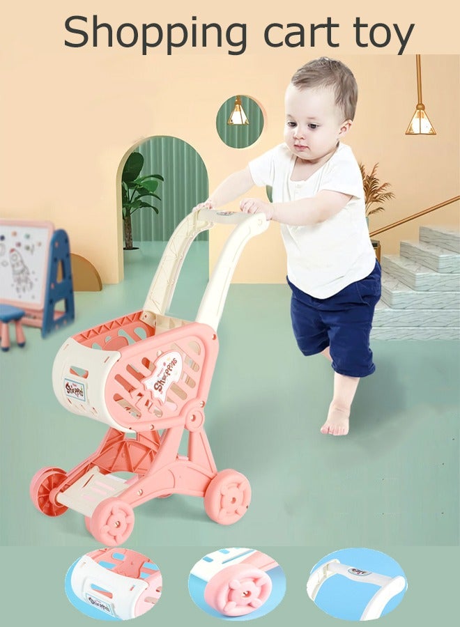 Shopping Cart Toys, Baby Stroller Toys, Kids Shopping Cart Trolley Toys, Supermarket Store Grocery Store Role Play Toys, Kids Playhouse Simulation Set, Suitable For Boys Girls Role Play Games Over 3 Years Old - Image 1