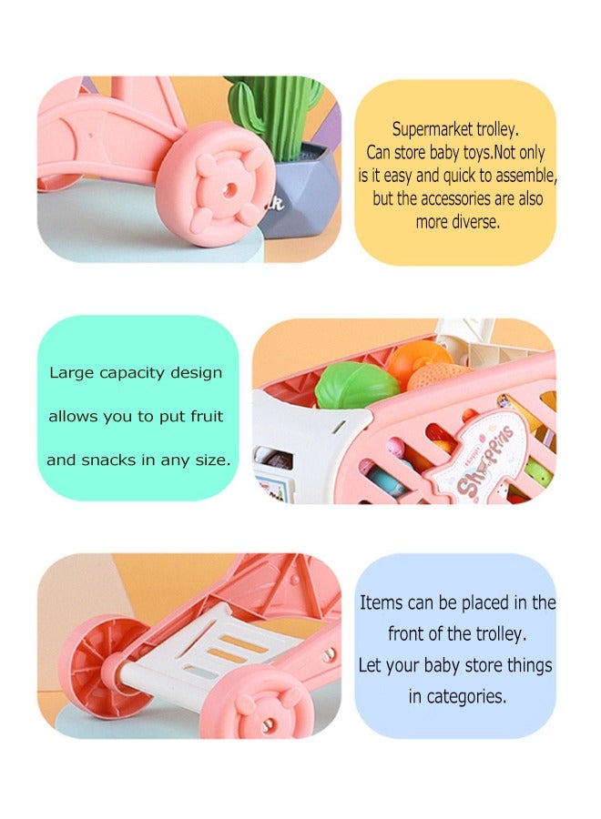 Shopping Cart Toys, Baby Stroller Toys, Kids Shopping Cart Trolley Toys, Supermarket Store Grocery Store Role Play Toys, Kids Playhouse Simulation Set, Suitable For Boys Girls Role Play Games Over 3 Years Old - Image 5