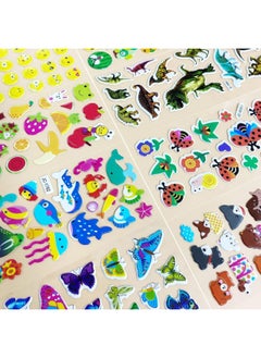 Mumoo Bear Mumoo Bear 50 Sheets Puffy Stickers for Kids, 1000+ Children 3D Stickers Party Bag Filler for Party Rewarding Gifts Scrapbooking Including Animals Letter Fish Dinosaurs Numbers Fruits Trucks Airplane  - Image 2