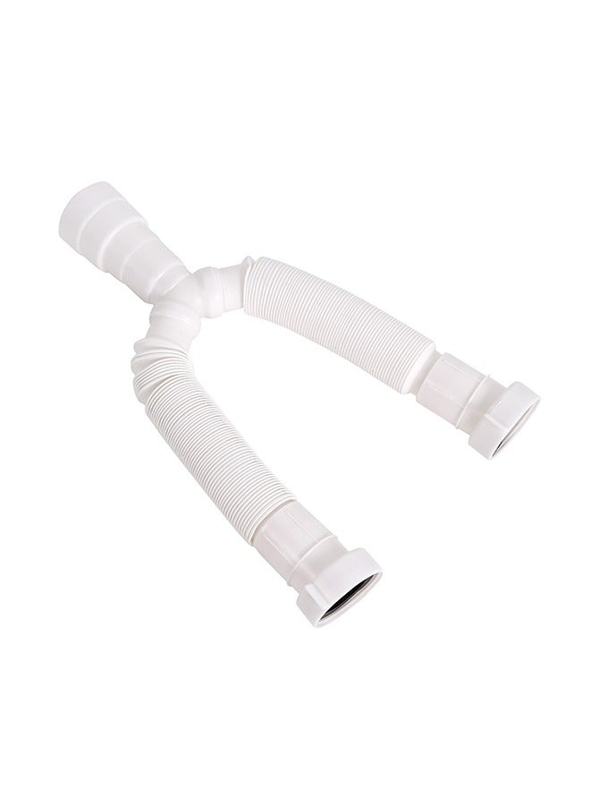LAWAZIM Y-shaped Sewer Drain Pipe -70x20x20cm- Flexible Dual Waste Hose, Plastic Waste Pipe for Efficient Drainage, Easy Installation for Kitchen & Bathroom, Ideal for DIY Projects & Home Renovations - Image 2