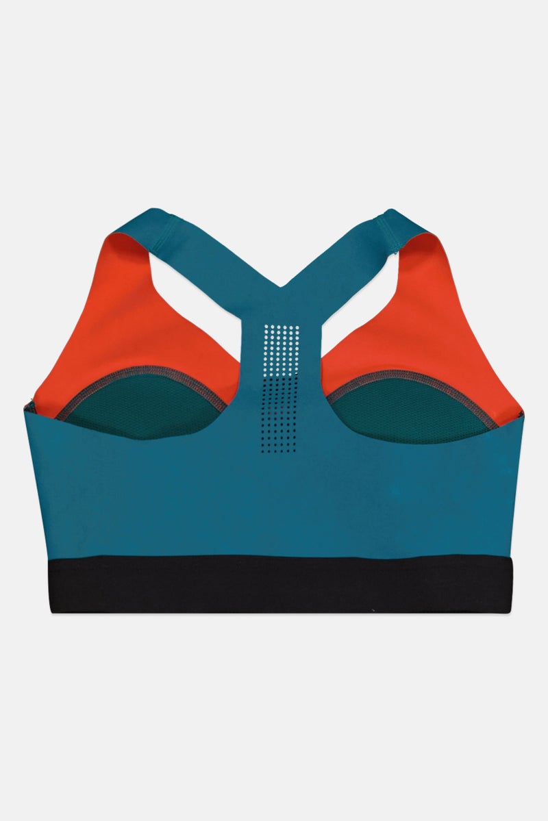 Reebok Women Lightly Padded Brand Logo Training Sports Bra, Multicolor - Image 3