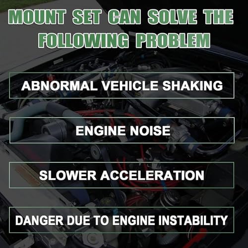 Lochnchn Engine Motor Mount Kit Trans Mount Compatible with Honda CRV 2.4L 2007-2011 5PCS Transmission Motor Mount Replace A65010 A4595 A4598 A4535 A4536 - Image 4