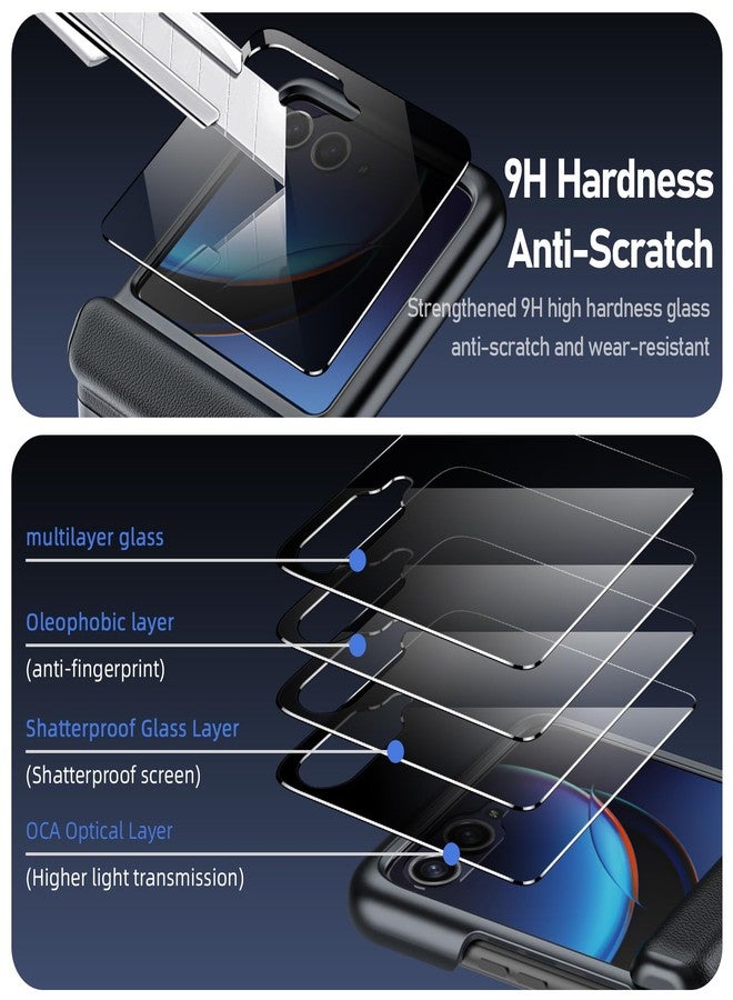 BSNRM for Motorola Razr Plus Case, Built-in Privacy Screen Protector & Hinge Protection & Ultra Thin Matte PC Shockproof Phone Cover Smartphone Case for Moto Razr Plus 2023 (Black) - Image 5