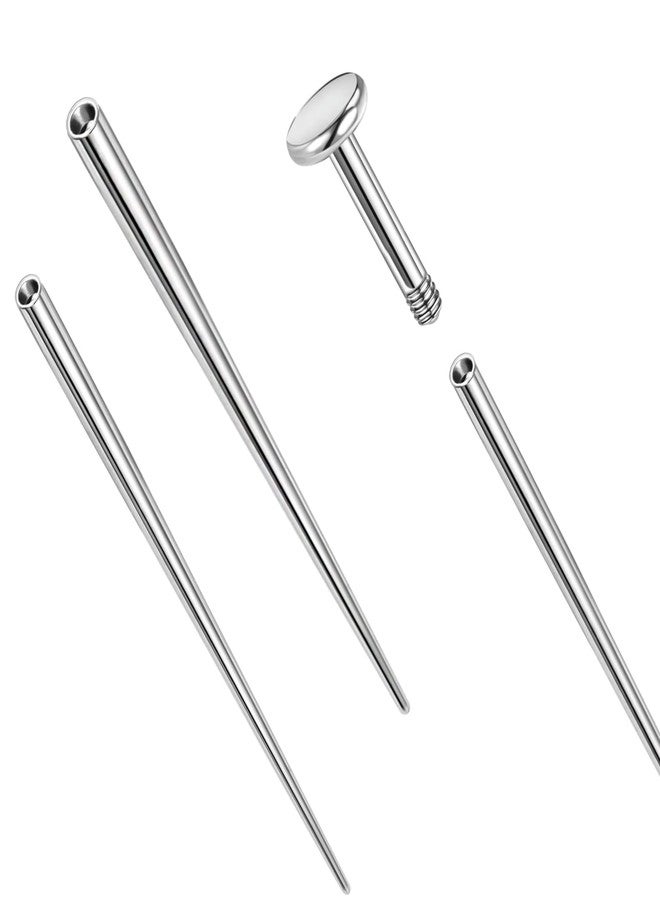 PunkTracker 14g/16g/18g ASTM F136 Titanium Piercing Taper Insertion Pin for Internal Thread Tragus/Helix/Lip/Nose/Helix/Piercing Jewelry Cartilage Earrings Labret Nose Studs Stretcher Assistant Tool - Image 1