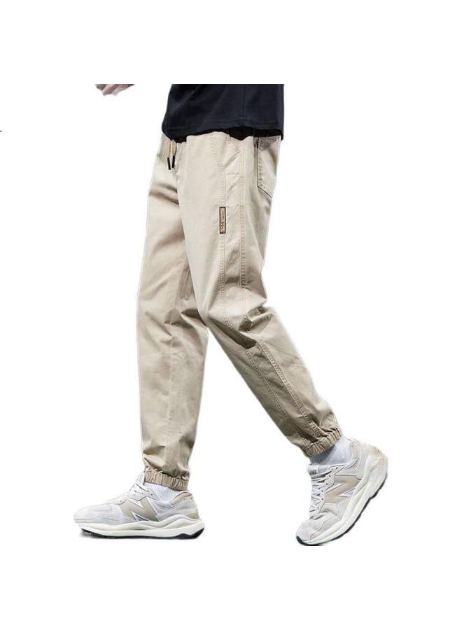 Tucano Men's Casual Pants Men's Spring And Summer Slim-fit Work Pants Loose Trendy Sports Pants Khaki 3XL - Image 2