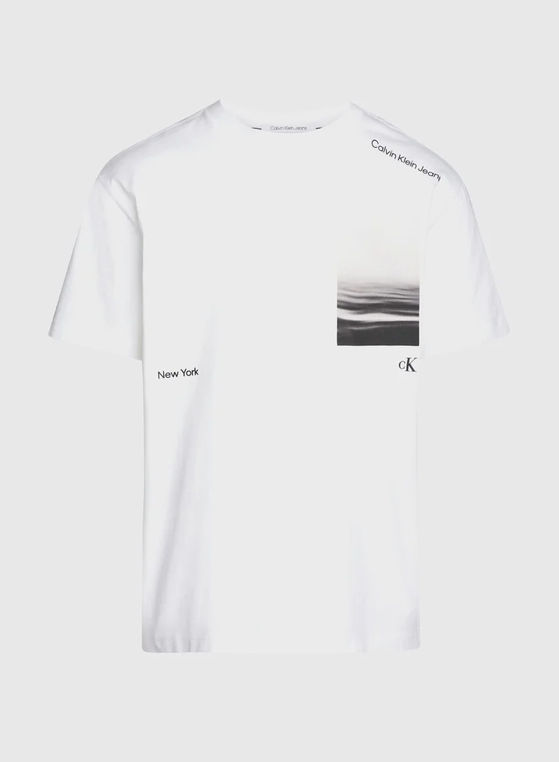 Calvin Klein Jeans Graphic Crew Neck T-Shirt