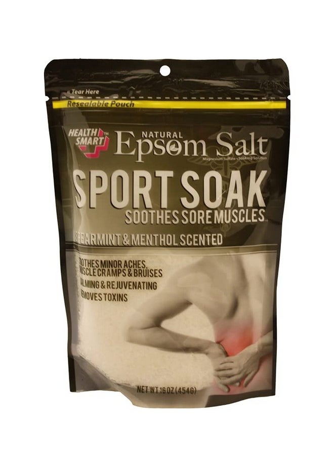 HEALTH SMART - Natural Epsom Salt (Spearmint & Menthol Sports Soak) - Image 1