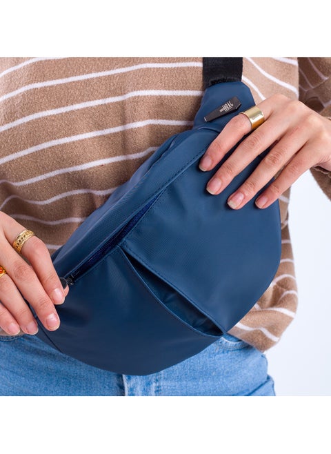 Blue waterproof crossbody bag - high quality material