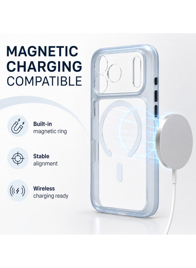 Magnetic Clear Case for iPhone 17 Pro Max with Camera Lens Protection, Slim Shockproof Transparent Back Cover - Image 2