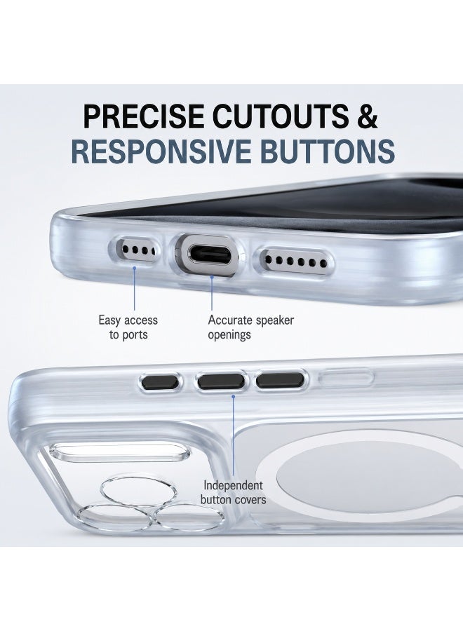 Magnetic Clear Case for iPhone 17 Pro Max with Camera Lens Protection, Slim Shockproof Transparent Back Cover - Image 3