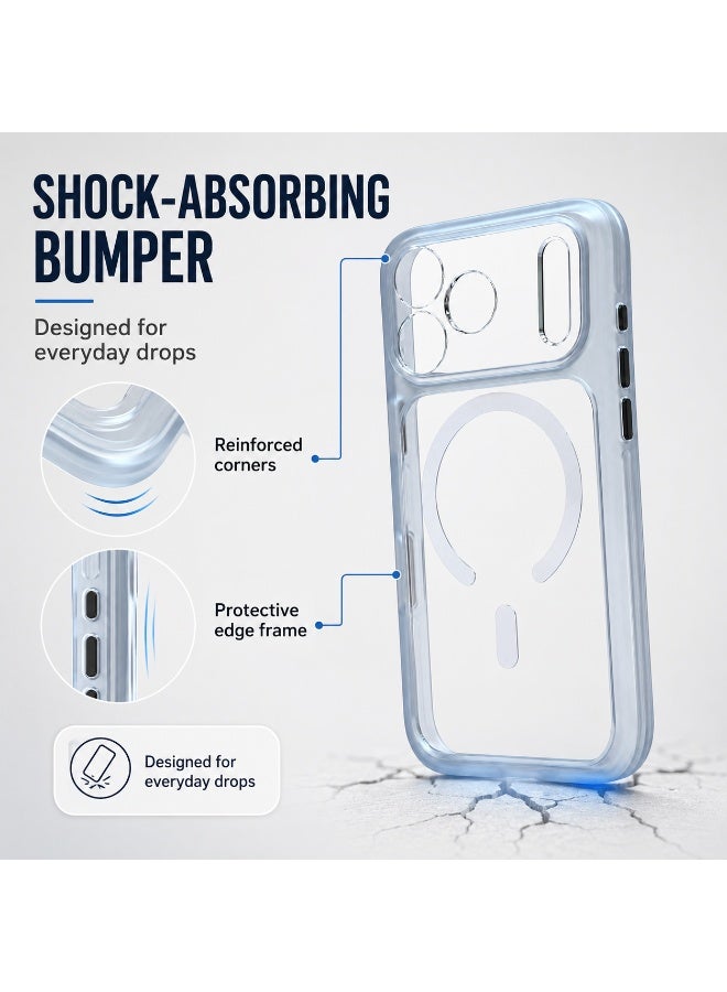 Magnetic Clear Case for iPhone 17 Pro Max with Camera Lens Protection, Slim Shockproof Transparent Back Cover - Image 4