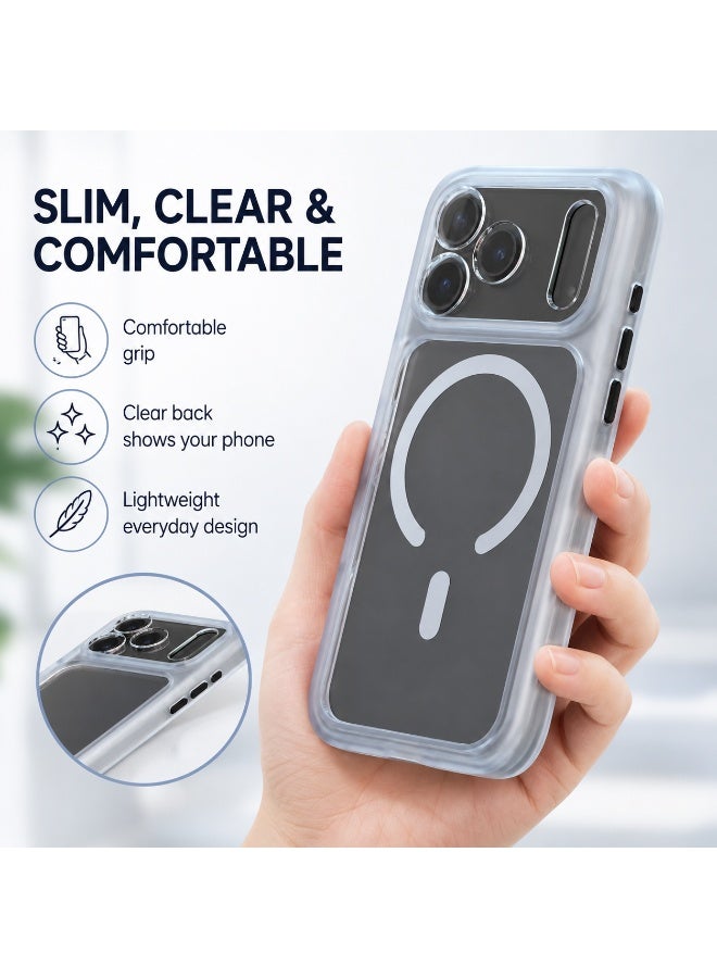Magnetic Clear Case for iPhone 17 Pro Max with Camera Lens Protection, Slim Shockproof Transparent Back Cover - Image 5