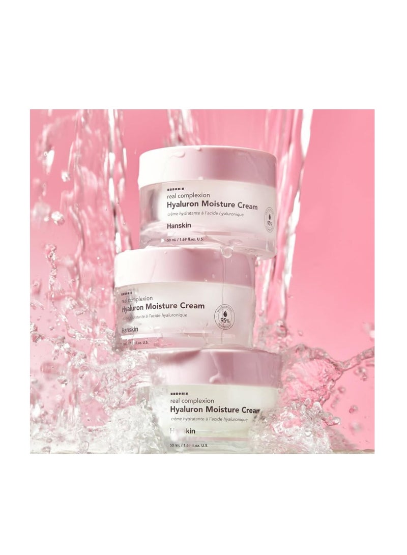 Hanskin Real Complexion Hyaluron Moisture Cream Intense Hydration 50ml - Image 4