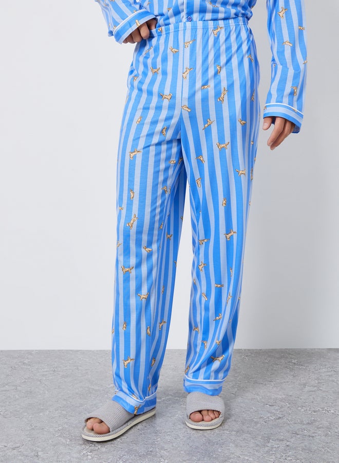 Styli Men Striped Oversized Shirt and Pyjama Set - Image 4