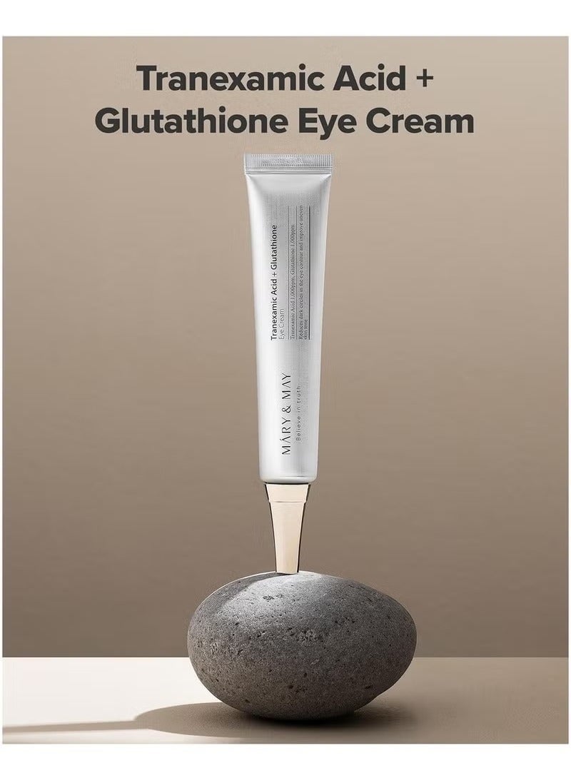 MARY & MAY Mary&May Glutathione Eye Cream Special Set – 30g + 2×12g | Korean Eye Cream for Dark Circles, Brightening & Anti-Aging with Powerful Antioxidants - Image 2