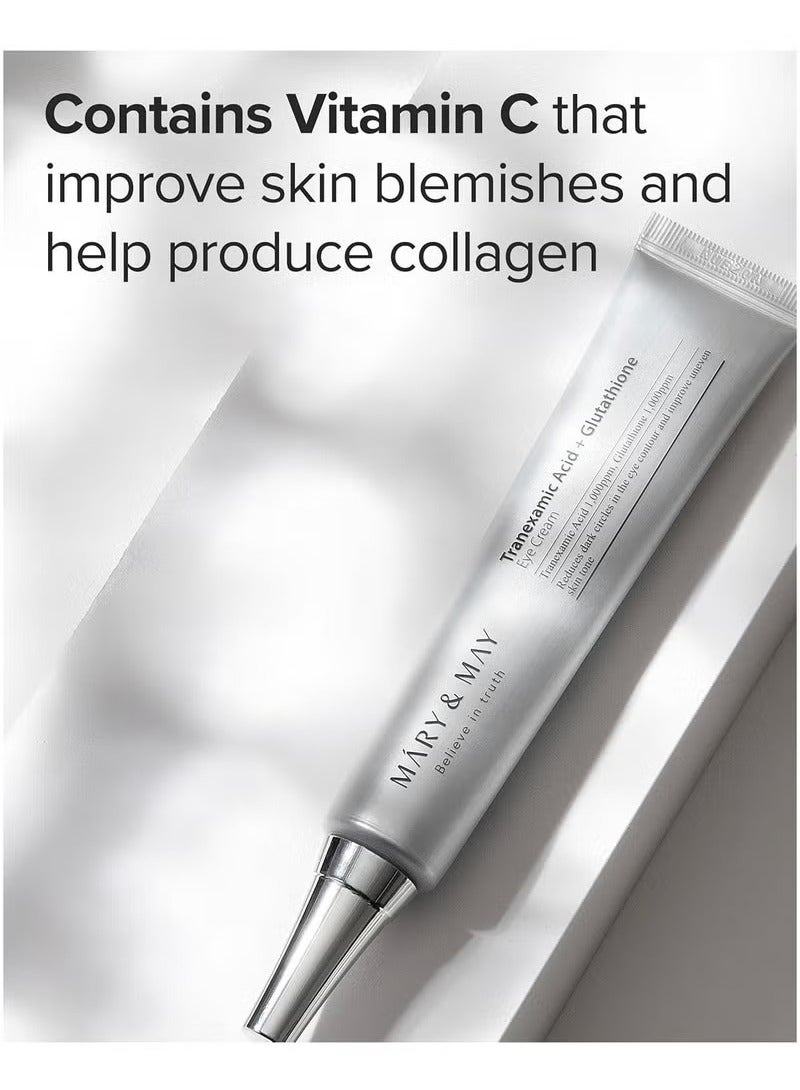 MARY & MAY Mary&May Glutathione Eye Cream Special Set – 30g + 2×12g | Korean Eye Cream for Dark Circles, Brightening & Anti-Aging with Powerful Antioxidants - Image 4