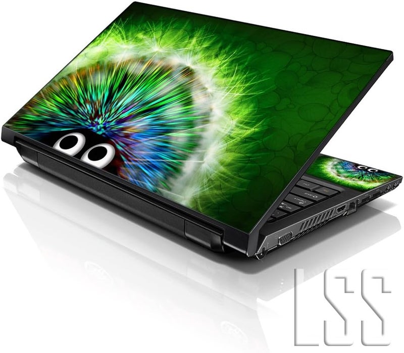 Lss 17 17.3 Inches Laptop Notebook Skin Sticker with 2 Wrist Pads - Reusable Cover Protector Vinyl Sticker Cover Decal Fits 17" - 19" HP Asus Acer Samsung - Hedgehog Pattern - Image 1