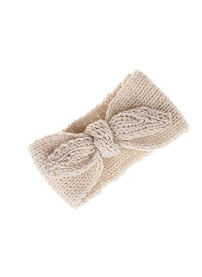 El Regalo - 2 Pcs Turban Wool Headbandwarm Rabbit Knot Hair Band Knit Head Wrap For Baby Girls Newborns And Toddlers (Black & White) - Image 1