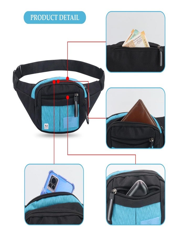 NFI essentials Waist Chest Bag for Men Women Belt Sling Pouch Crossbody Unisex Crossover Fanny Pack One Side Travel Hiking Zip Bag Multipurpose Adjustable Strap Shoulder Running Money Phone Bag - Image 3