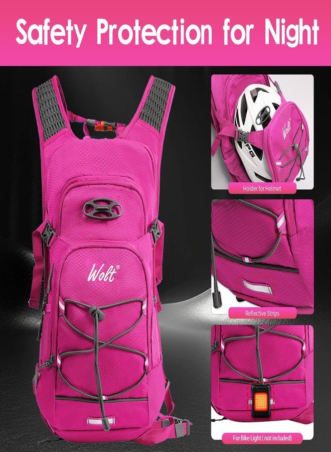 WOLT Hydration Backpack 18L Hiking Water Backpack with 2L Water Bladder for Men Women, Hydration Pack for Running Cycling Biking and Climbing (Pink) - Image 4