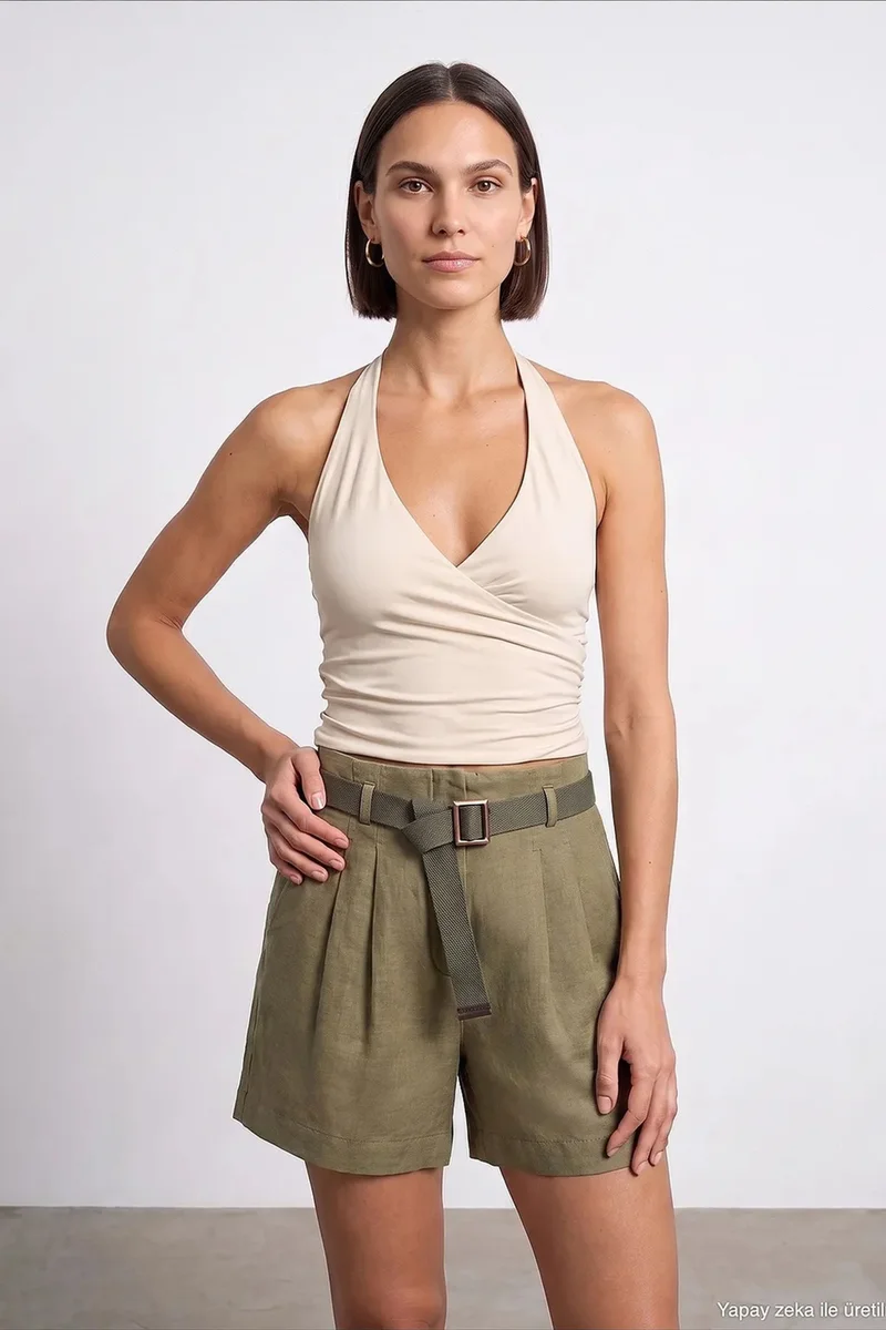 Dilvin Cream Natural DILVIN Nylon Elastane Blouse for Women | Best Price UAE