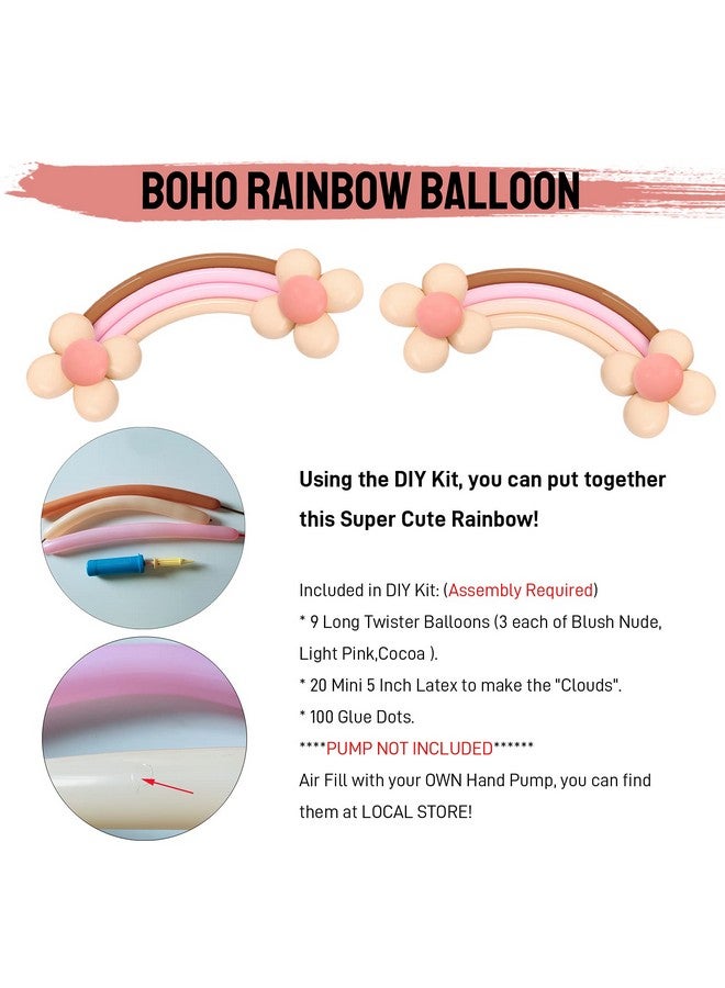 Haptda Boho Balloon Garland Blush Nude Dusty Pink Brown White Sand Long Twisting Balloons Arch Kit For Baby Shower Rainbow Birthday Party Decorations - Image 5