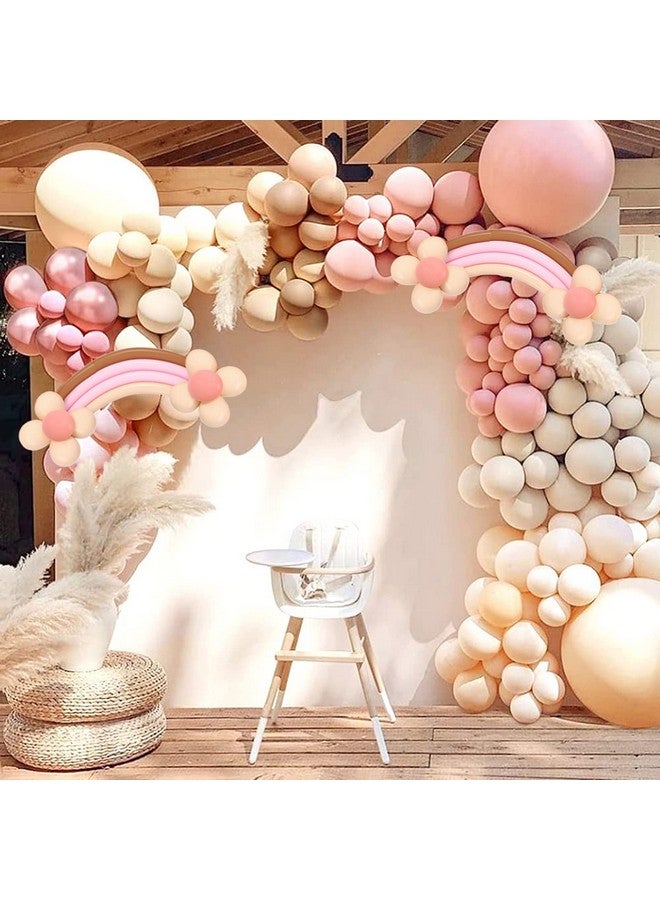 Haptda Boho Balloon Garland Blush Nude Dusty Pink Brown White Sand Long Twisting Balloons Arch Kit For Baby Shower Rainbow Birthday Party Decorations - Image 2