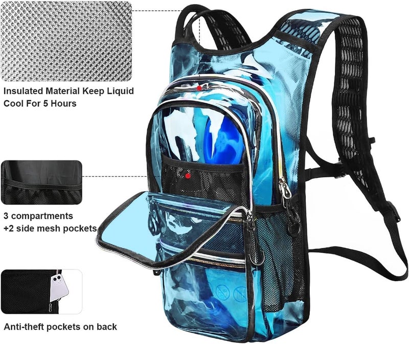 Mothybot Hydration Backpack Pack, Water Backpack 20L Capacities Included 2L Hydration Bladder, Festival Essential - Rave Hydration Pack Hydropack Hydro for Hiking, Running, Biking, Festival Gear - Image 3