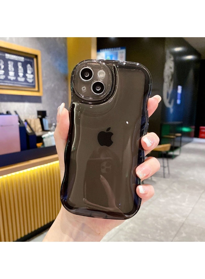 Wave Air Cushion Protective TPU Case Cover For iPhone 15 Pro Max, Black