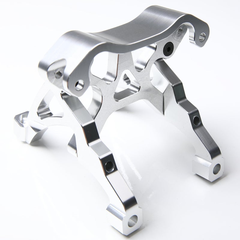 GTBRacing CNC Aluminum Front Shock Tower Brace for 15 RC Car HPI Baja KM Rovan 5b ss Silver - Image 3
