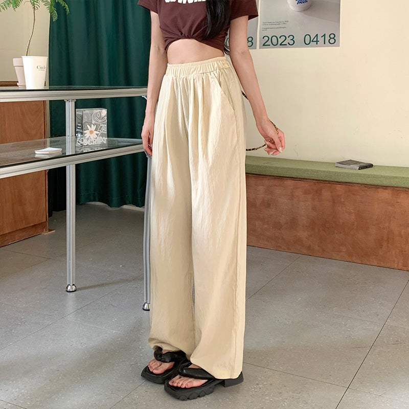 150 Small Short Liangliang Yamamoto Pants High Waist Straight Tube Wide Leg Pleated Drape Casual Pants Nine Points Xs High Summer - Image 3
