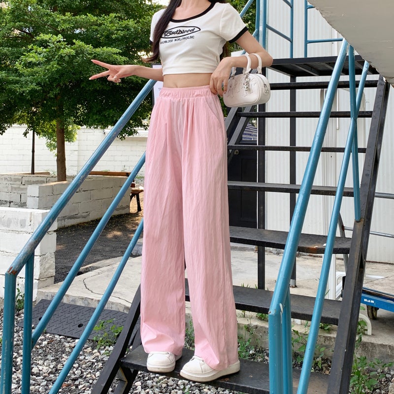 150 Small Short Liangliang Yamamoto Pants High Waist Straight Tube Wide Leg Pleated Drape Casual Pants Nine Points Xs High Summer - Image 1