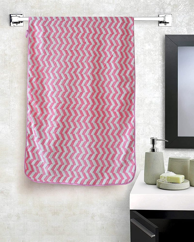 Outlay Home Super Soft Microfiber High Absorbent & Quick Dry Bath Towel Pack of 3 Pieces- 70 x 140 cm, (Pack of 3, Multicolor) - Image 2