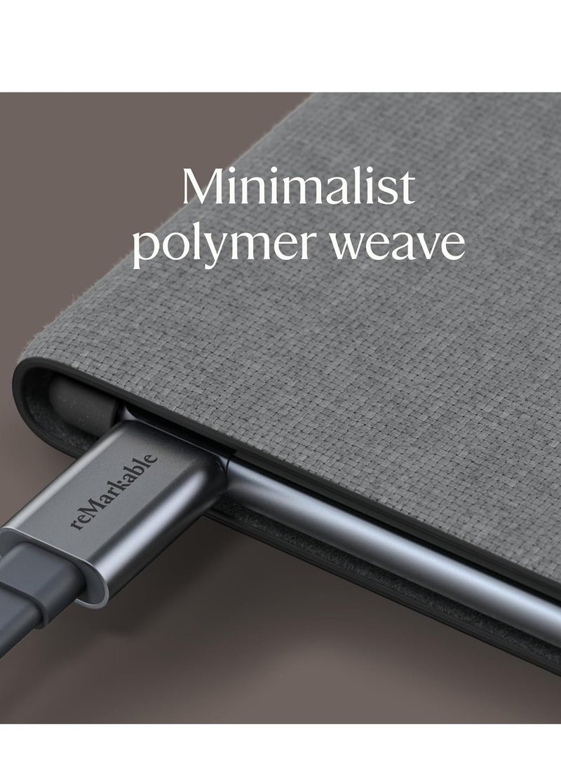Remarkable - reMarkable Essentials bundle | Includes - reMarkable 2 Paper Tablet 10.3" Gray with Marker Plus Black & Book Folio Polymer Weave Gray - Image 1