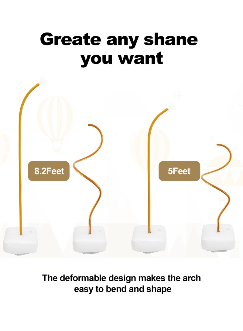 URbazaar Balloon Arch Kit 59IN & 98.4IN, Free Bending Half Balloon Arch Stand with Base, Floor Gold Balloon Arch Frame Backdrop for Wedding Birthday Party Baby Shower Yard Lawn Home Decorations - Image 5