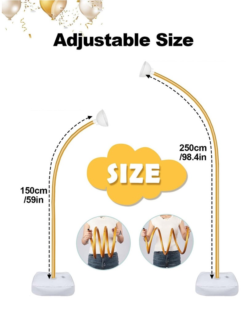 URbazaar Balloon Arch Kit 59IN & 98.4IN, Free Bending Half Balloon Arch Stand with Base, Floor Gold Balloon Arch Frame Backdrop for Wedding Birthday Party Baby Shower Yard Lawn Home Decorations - Image 3